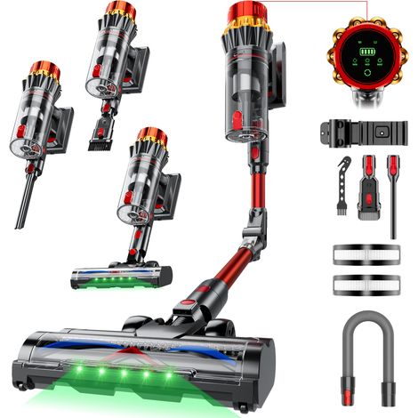 INLONG ZV13 Aspirateur Balai Sans Fil Tube Pliable 180° Flex,75KPa-650W,LED Verte,3 Vitesses,70Min,Anti-Emmêlement Poils (1/5)