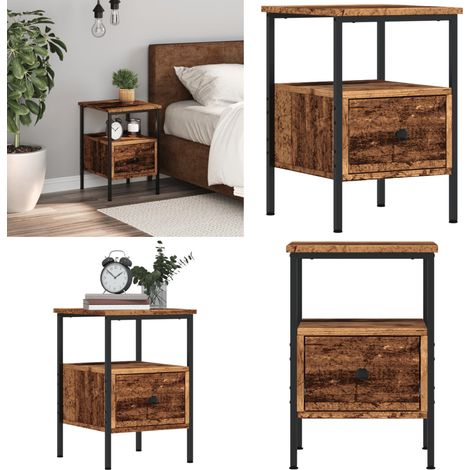 vidaXL Nachttisch Altholz-Optik 34x36x50 cm Holzwerkstoff (1/5)