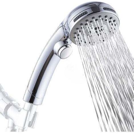 Pommeau de douche Arrêt instantané Pommeau de douchette 5 buses au choix Pommeau de douche(blanc) (1/5)