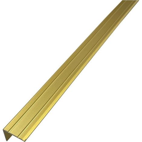 Nez de Marche Escalier , XU,Aluminium Or 24.5mm x 20 mm 1Mètre50, produit qualité supérieure, durable et fiable, matériaux sélectionnés, conforme normes, easy à utiliser -