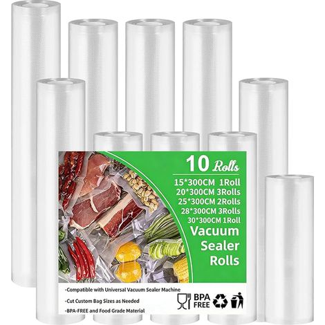 Vacuum Bag, 30/28/25/20/15 x 300 cm Vacuum Bag, Vacuum Bag, Vacuum Roller, Vacuum Sealer (1/3)