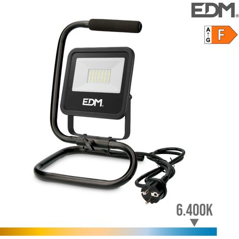 Projecteur Led 30w Edm éclairage Puissant Et Froid Avec Support - Edm