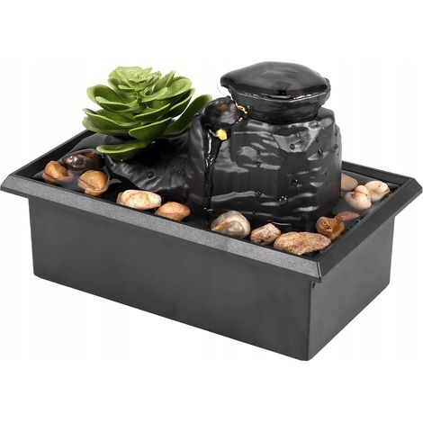 FUENTE DE AGUA DECORATIVA ZEN BATERÍAS USB DECORACIÓN DE OFICINA REGALO