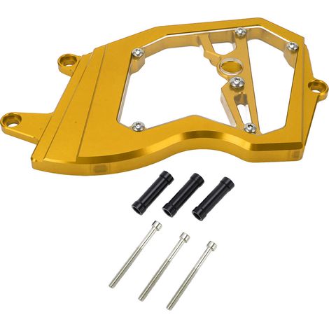 Carter Protection Moto CNC Aluminium Alloy Chain Guard Protector ZX6R 2009-2021 Gold, Remplacement Carter de Chaîne Avant pour Kawasaki Ninja ZX6R, Couvre Pignon Sport (1/5)