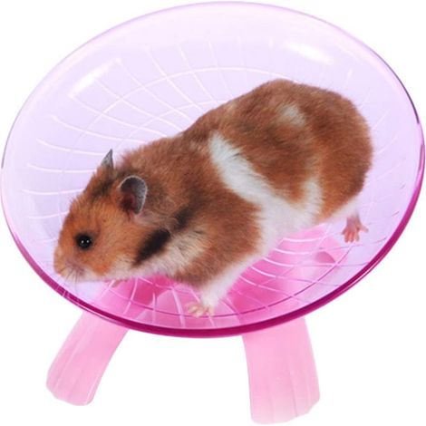 1 roue d'exercice, forme soucoupe volante, surface antidérapante, ultra-silencieuse, pour hamster (1/5)