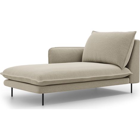 Méridienne gauche en tissu structurel beige (1/5)