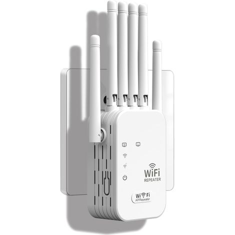 Répéteur WiFi 1200Mbps - 6 Antennes - 2 Ports Ethernet - Mode AP Routeur - Maison Bureau (1/5)