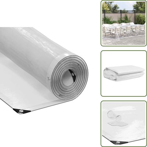 vidaXL Bâche transparente avec œillets 4x12 m polyéthylène (1/5)