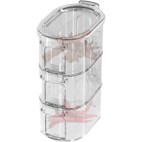Caja para especias,organizador transparente hermético,recipientes para sal y pimienta,actividades al aire libre (1/5)