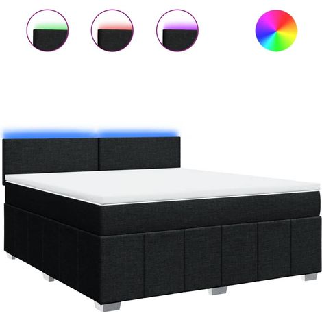 Maison Exclusive - Boxspringbett mit Matratze Schwarz 180x200 cm