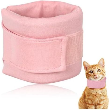 Anti-Leckhalsband für Katzen, Anti-Leckhalsband für Hunde, Schutzhalsband für Haustierhälse, Halsband für Hunde und Katzen (rosa, mittel) (1/4)