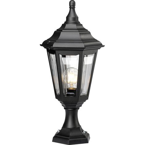 Lampada esterna a colonna nera E27 60W Kinsale Elstead