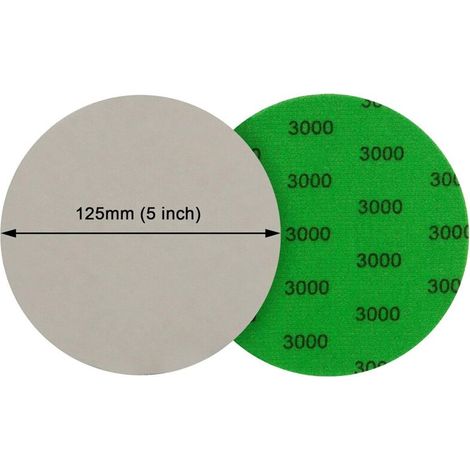 Lot de 50 Disques de Ponçage, Rond Papier de Verre, 125mm Disques Abrasifs Auto-Agrippants, Disques Abrasif de Ponçage Humide et Sec 3000/4000/5000/7000/10000 pour Le Flocage, Papier Abrasif (1/3)