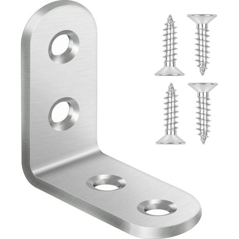 20Pcs Équerre de Fixation Inox 40x40x16mm, Équerre Angle 90 Degrés en Acier, Équerre étagère, Équerre de Coin, pour la Fixation et la Réparation de Meubles, Renforcer les Joints (1/5)
