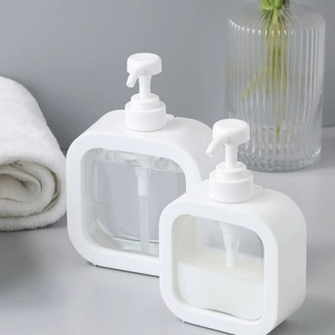 2 pcs savon de distribution de 500ML, savon de distribution rechargeable, savon de distribution de cuisine et de salle de bains, liquide de distribution de liquide vaisselle (1/5)