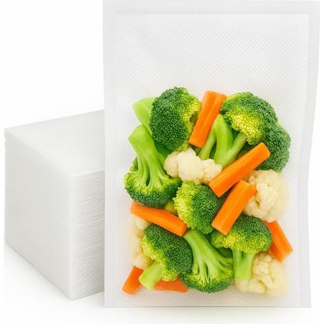 Sacs sous vide alimentaire, gaufrage, 105 microns, 15 x 25 cm, pour denrées alimentaires, 100 pièces (1/5)
