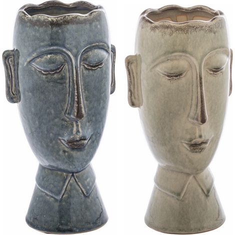 VASO CERAMICA FELTON MOD. VISO CM.16X14X31h 2 COL.