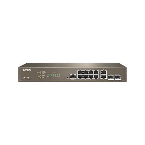 Switch tenda teg5312f 10p gigabit 10/100/1000 +2p sfp rackmount l3 managed
