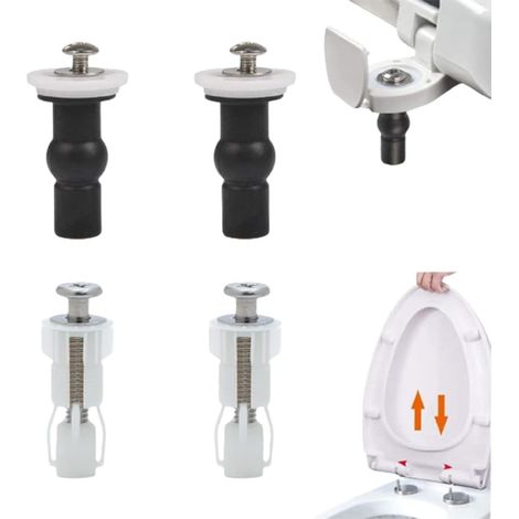 LaBlanc – WC-Sitz-Befestigungsschrauben, WC-Sitz-Scharnier-Befestigungen, 4 Stück Universal-Toilettensitz-Befestigungsscharniere, WC-Befestigungen, WC-Sitz-Scharniere, WC-Sitz-Befestigungen, Expansion