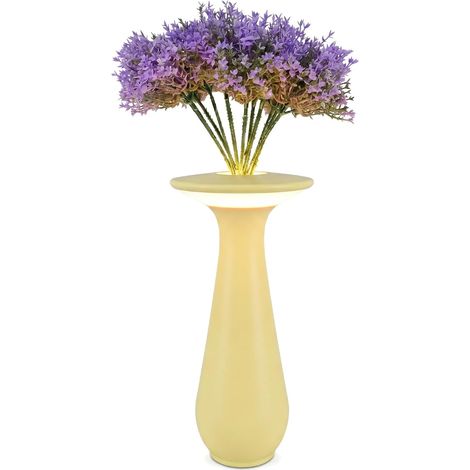 Lampe de table rechargeable sans fil en forme de vase, petite veilleuse LED pour chambre, restaurant, table à manger, bureau ou maison. (1/5)
