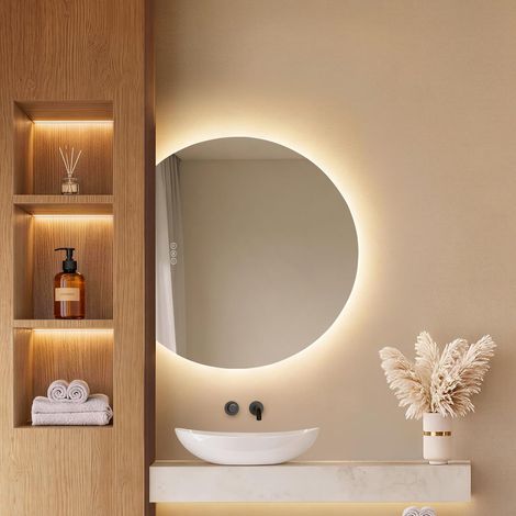 Miroir de Salle de Bain avec éclairage Semi-Circulaire 62 x 70 cm, 3 (1/5)