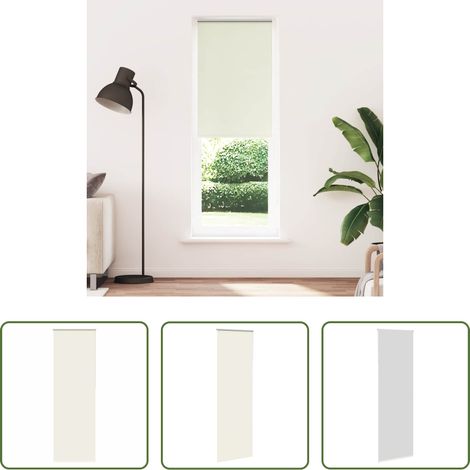 Sichtschutz -  Verdunkelungsrollo Cremeweiß 85x230cm Stoffbreite 80,7 cm (1/5)