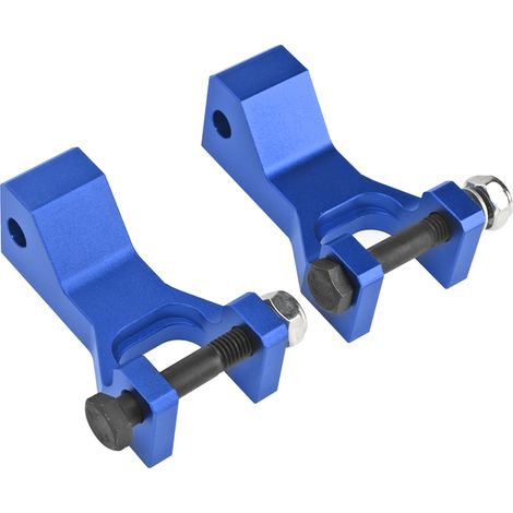 Kit d'abaissement avant pour quad (2 pièces) - Abaissement de 8,9 cm (3,5 pouces) - Alliage d'aluminium - Compatible avec Raptor 660, 660R et YFM660R (2001-2005) - Bleu (1/5)
