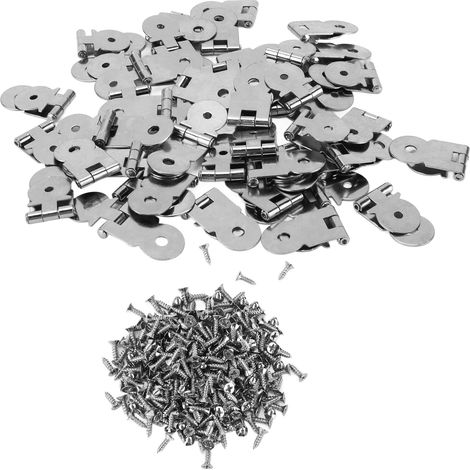 50 pièces Charnières Style Rétro Formes Détaillées Matériau Fer Résistant Pièces de Réparation Meubles Bois (1/5)