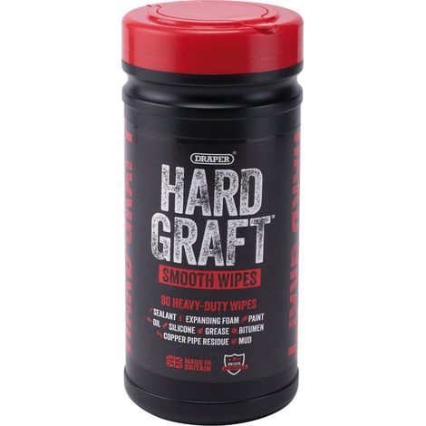 Draper Hard Graft Multipurpose Smooth Wipes – 80-Count Tub for Cleaning and Maintenance (1/5)