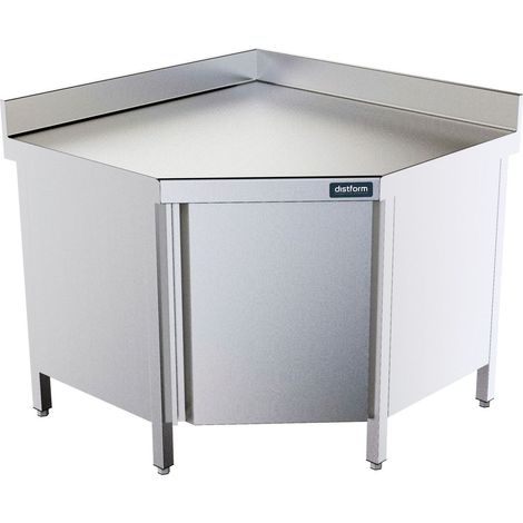 Table d'Angle 1000x1000mm avec Porte et Dosseret - Distform