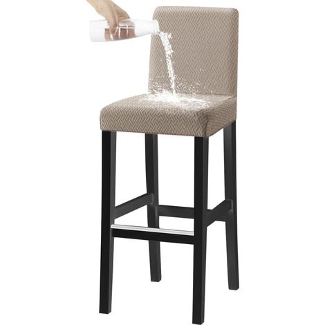 Housse de tabouret de bar extensible et lavable, 1 pièce, couleur sable (1/5)