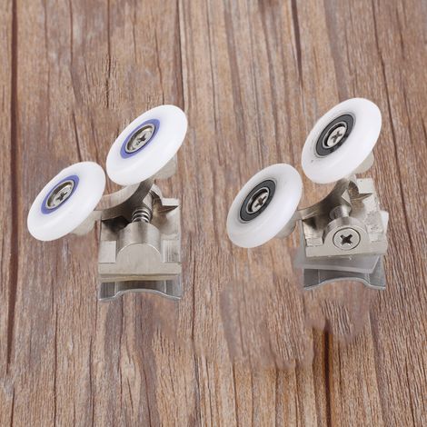 Roulettes de porte de douche doubles en alliage de zinc, 26 mm (1/5)