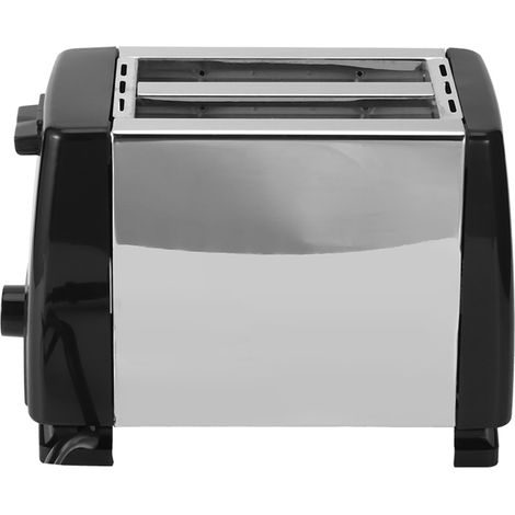 Grille-pain 2 Tranches 650-850W 6 Niveaux de Cuisson Machine Petit Déjeuner EU Plug 220-240V Noir (1/5)