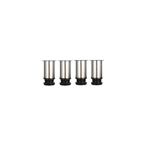 4 patas ajustables de 8 cm de altura, patas gruesas para armarios, mesas y muebles, acero inoxidable cepillado, altura ajustable de 0,15 mm. Incluye tornillos de acero inoxidable - Crezuo (1/4)