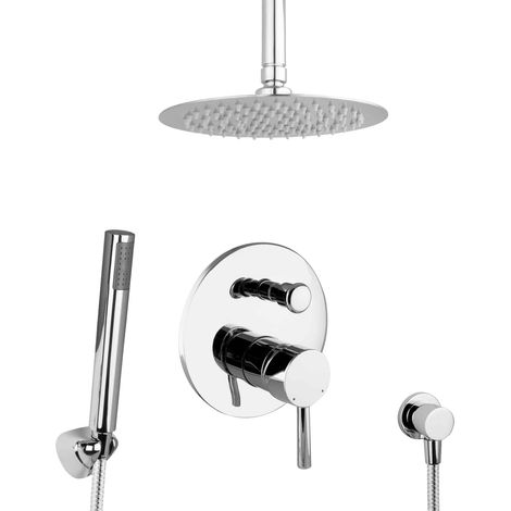 PaulGurkes Douche à Montage Plafonnier Douche Pluie 20cm Système de Douche Encastré