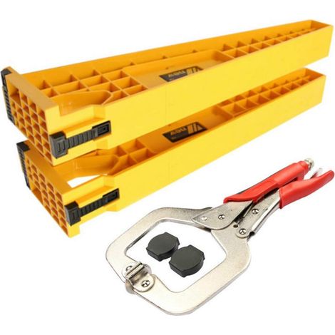 Lot de 2 gabarits de glissière de tiroir avec pince de verrouillage de 27,9 cm pour installation de matériel d'armoire (1/5)