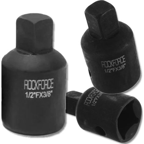 Adaptador ROCKFORCE IMPACT 1/2"(H)x3/8"(M) de acero CR-Mo REDUCTOR