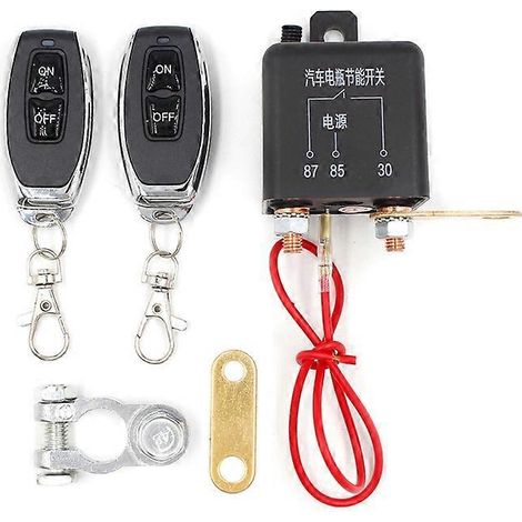Interrupteur de Batterie 12V avec Télécommande Sans Fil et Relais à Verrouillage (1/4)