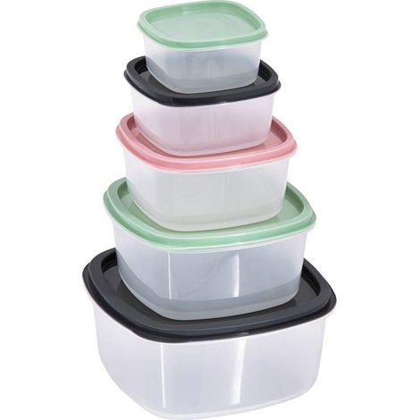 CONTENITORE PER ALIMENTI QUADRATO 'KEEPER' pz. 5
