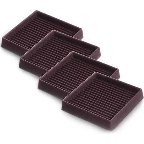 Cup Roulant - 3 x 3 Pouces - Caoutchouc Élastique Antidérapant - Pour Pieds de Meuble - Lot de 4