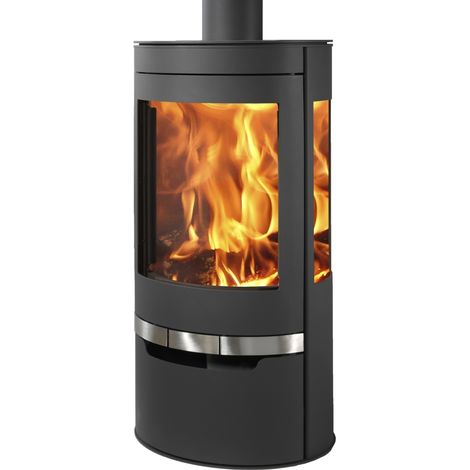 stufa a legna panadero "suerte" grigio 8 kw