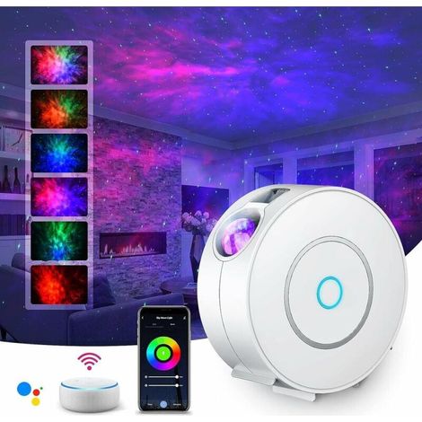 Projecteur de ciel étoilé LED avec galaxie, veilleuse, minuterie, luminosité réglable, blanc pour chambre à coucher, cadeau. (1/4)