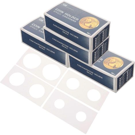 Trombones transparents rigides pour protéger les pièces de monnaie - Étui de rangement pour 4 boîtes (1/5)