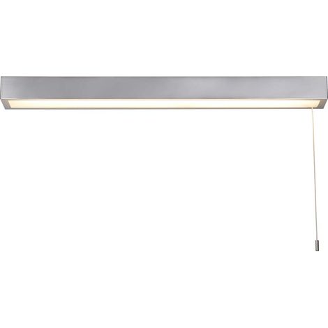 Wandlampe Wandleuchte Flurleuchte LED Badezimmerlampe chrom Glas weiß B 60 cm