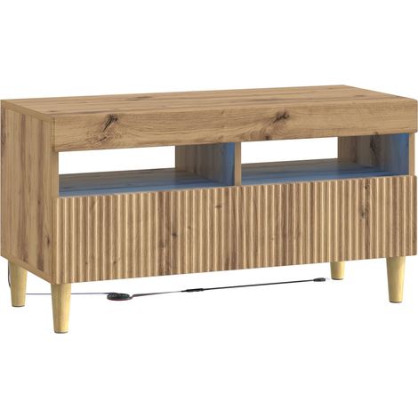 LED TV Cabinet Artisan Oak Engineered Wood vidaXL (1/5)