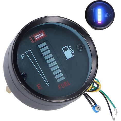 Jauge de carburant LED 52mm 12V Résistance ajustable Indicateur pour Auto Moto (1/5)