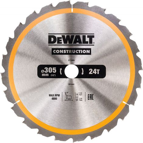 DEWALT Kreissägeblatt 305 x 30mm 24 WZ