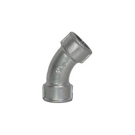 CURVA LUNGA FF 45° ZINCATA 3/8 ATUSA