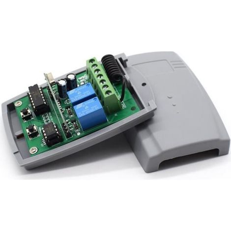 Récepteur de télécommande universelle pour porte de Garage,ouvre-porte,émetteur 433mhz,2ch,12V,24V,Code de - Grey Receiver