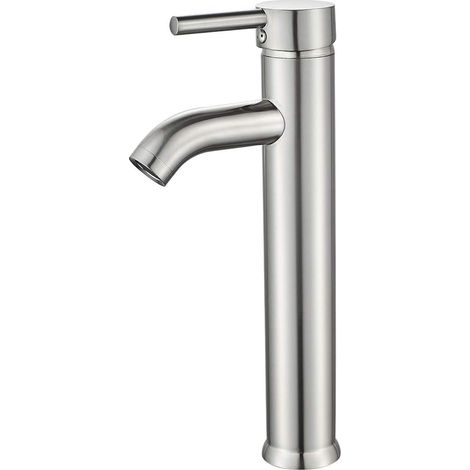 Sollbry Waschbecken-Wasserhahn, gebürstetes Nickel, Badezimmer-Wasserhahn, Einloch-Waschbecken-Wasserhahn, Badezimmer-Waschtisch-Wasserhahn, Toiletten-Mischbatterie (1/5)